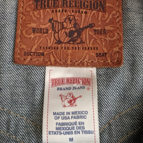 True Religion World Tour Jada Baja Denim Jacket M like new - Picture 6 of 10